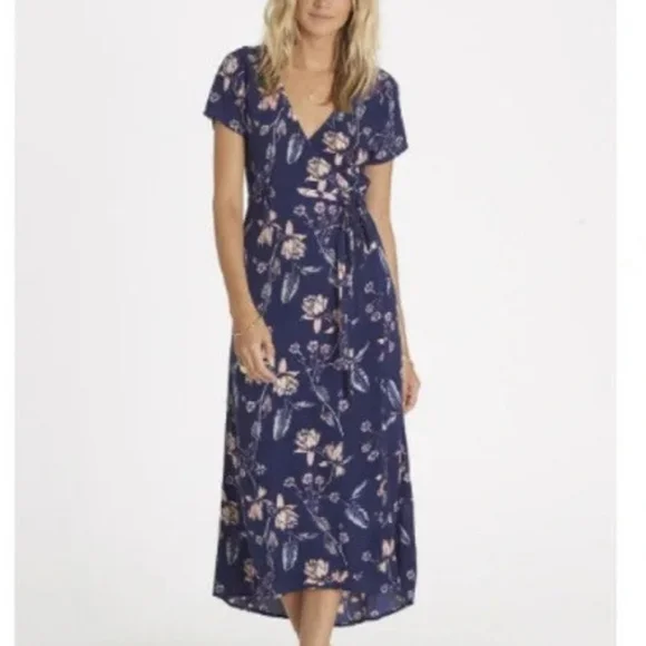 Billabong | Dresses | Billabong Floral Wrap Dress Xs | Poshmark